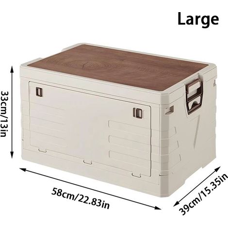 (Simple couche - L) Boîte de rangement avec couvercle, boîte de rangement pour coffre de voiture, boîte de rangement pour le camping (1/5)