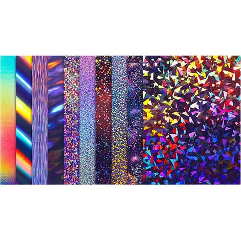 Cartoncino glitterato riflettente - Formato A4. 60 foto