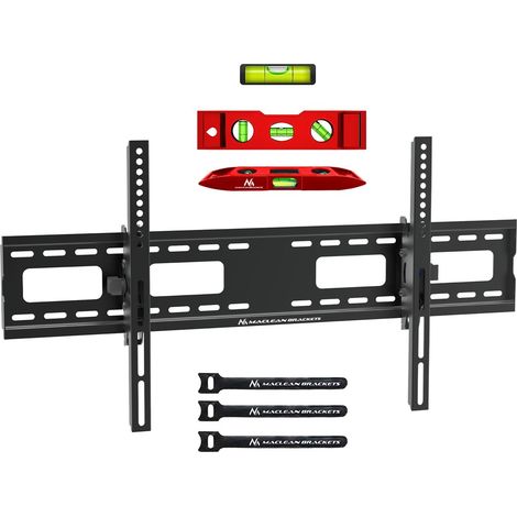 Maclean MC-422 TV Wall Mount Heavy Duty 43"-100" max VESA 800x400 120kg Tilting +/-15° Bracket Holder Hanger with Spirit Level Accessories (1/5)