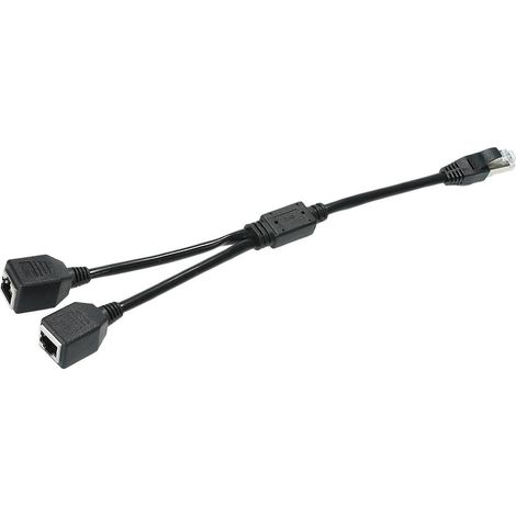 RJ45-Netzwerk-Splitter-Adapterkabel, Stecker auf 2 Buchsen, LAN-Anschluss für SuperCable