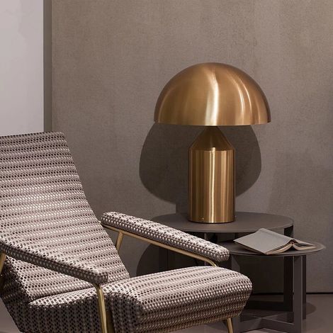 Moderne Nachttischlampe mit Halbkugelbeleuchtung, zeitgenössische 3-flammige Schreibtischlampe aus Metall für Arbeitszimmer, Wohnzimmer in Gold, 28 x 38 cm