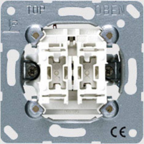 Jung Interrupteur à bascule (insert) 10 AX 250 V, série avec 2 lampes néon Art.-Nr.: 94 505 U 5 (1/2)