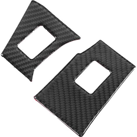 Habillage de panneau latéral de volant en fibre de carbone souple autocollant compatible avec Toyota RAV4 2015-2019 (1/5)