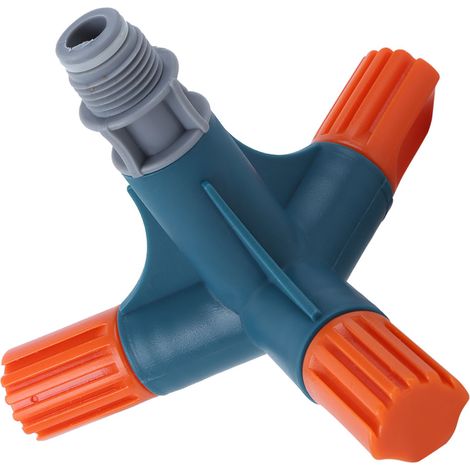 Tête d'arrosage rotative à filetage externe 4 points pour système d'irrigation de jardin et pelouse, buse de pulvérisation à trois branches DN15 (1/5)