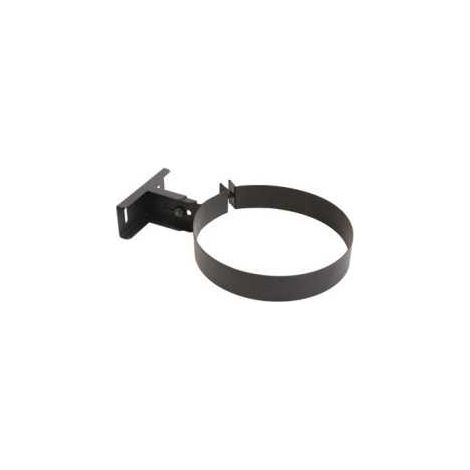 Collier mural réglable noir - Pour simple paroi  150 mm