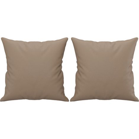 Maison Exclusive - Cojines decorativos 2 uds cuero sintético capu
