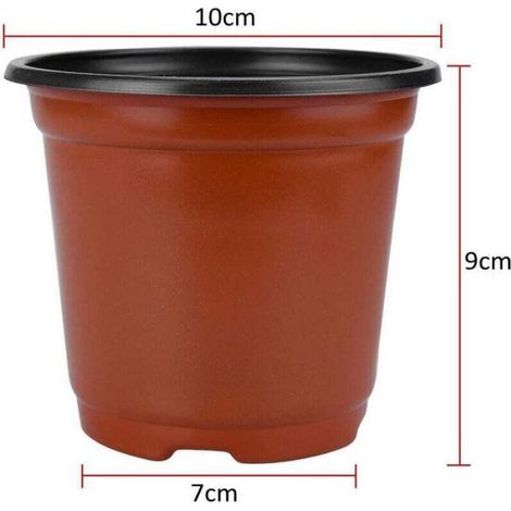 Pots De Fleurs - Plastique - Avec Trous De Drainage - Pour Jardin Pépinière Potager - 50 Pièces (1/4)