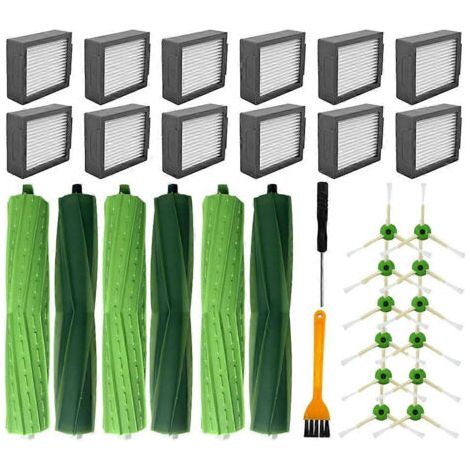 Pièces de rechange et accessoires pour iRobot Roomba I1, I3, I4, I5, I6, I7, I8, E5, E6, E7 : brosse principale, filtre HEPA