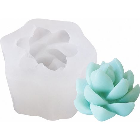 Moule en silicone liquide à motif succulent pour la fabrication de bougies parfumées 3D, loisirs créatifs