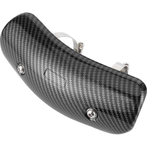 Protection thermique universelle en fibre de carbone pour tuyau d'échappement de moto - Cache et bouclier de chaleur (1/5)