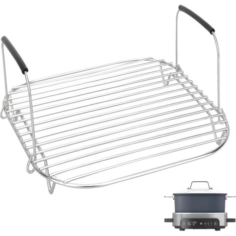 Grille à vapeur et à rôtir compatible avec le Ninja Foodi Possible Cooker Pro 6,5 L – compatible avec la mijoteuse Ninja série MC1101, accessoire multicuiseur, panier vapeur en acier inoxydable