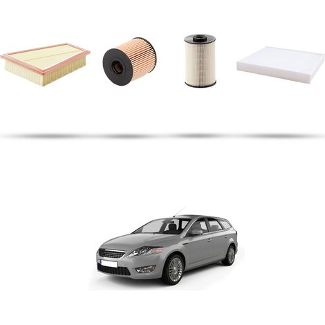 Kit tagliando 4 filtri compatibile con Ford Mondeo IV 2.0 Tdci 96kw dal 2007 (1/5)