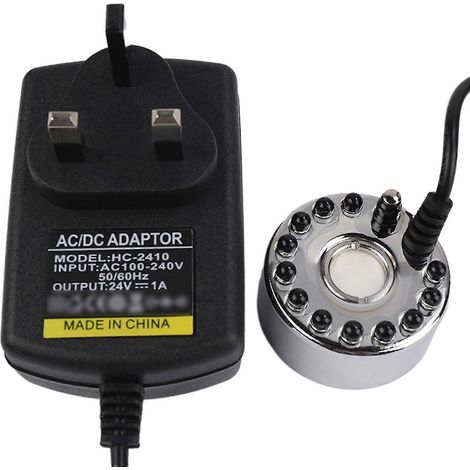 Atomiseur ultrasonique britannique avec lumière LED, atomiseur pour bassin, accessoires pour fontaines (1/5)