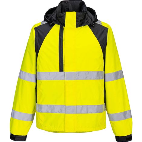Regenjacke Wx2 Eco Hi-vis - Größe L - Gelb/schwarz - Portwest