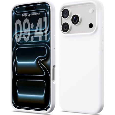 Coque en silicone liquide pour iPhone 17 Pro, coque souple antichoc, protection intégrale, noir (1/5)