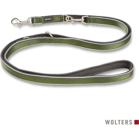 Wolters Active Pro Comfort Führleine - grün / anthrazit - 200 x 3 cm