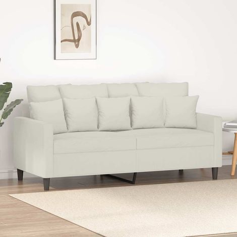 2-Sitzer-Sofa Creme 140 cm Samt