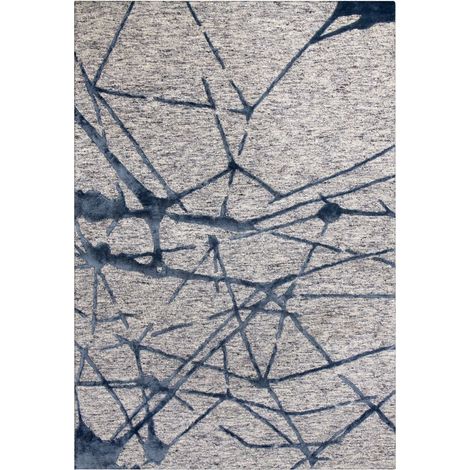 Tapis damas 200 gris bleu - 140 x 200 cm (1/4)
