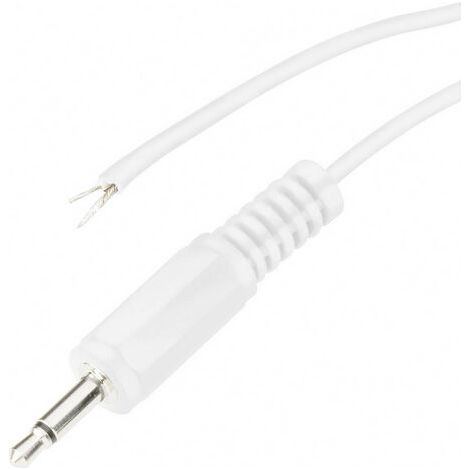 Jack 3.5 mm mâle, droit BKL Electronic 1101152 Nombre de pôles: 3 stéréo blanc 1 pc(s) (1/2)