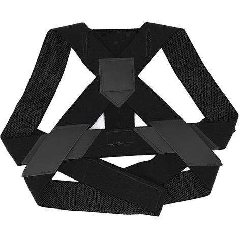 Correcteur de posture dos réglable pour redressement dorsal, ceinture de maintien noir Taille L pour correction cyphose et réparation post-partum (1/5)