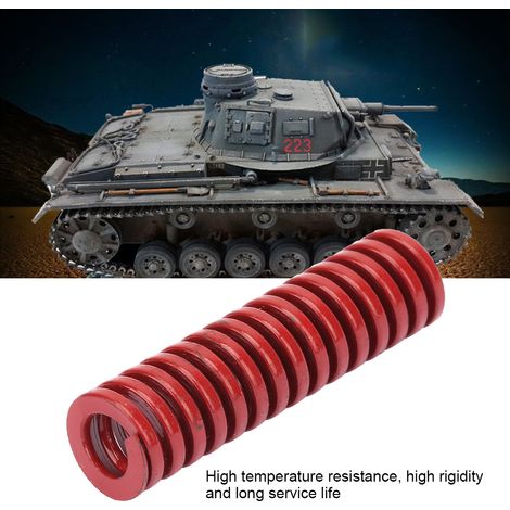 2 pièces ressort de précision pour moule en acier rouge charge moyenne diamètre ext 10mm diamètre int 5mm (TM1035mm) (1/5)