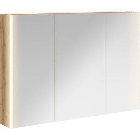 Maison Exclusive - Badezimmerspiegelschrank Kunsthandwerk Eiche