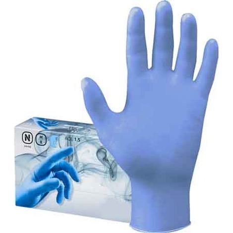 Ajsia SOFT Gants jetables Bleu Mousse de nitrile