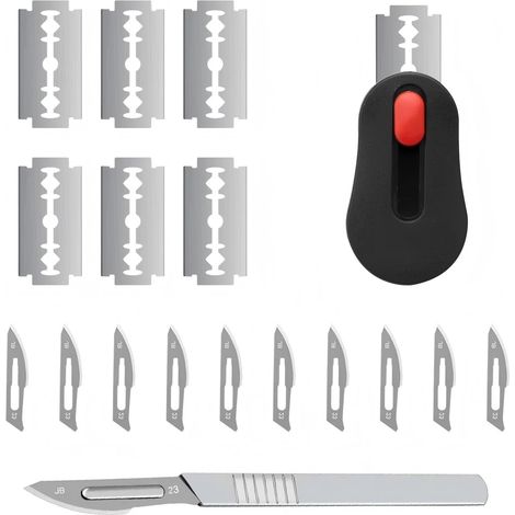 2 pieces for the baker's knife and bread knife, equipped with 15 blades, the bread baking accessory can be used as a dough knife and bread knife, suitable for bread, baguette, etc (1/5)