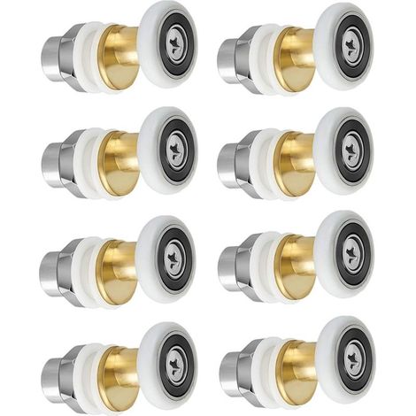 Shower Door Wheels Replacement Wheels for Sliding Shower Door 8 Pieces 23mm (1/5)