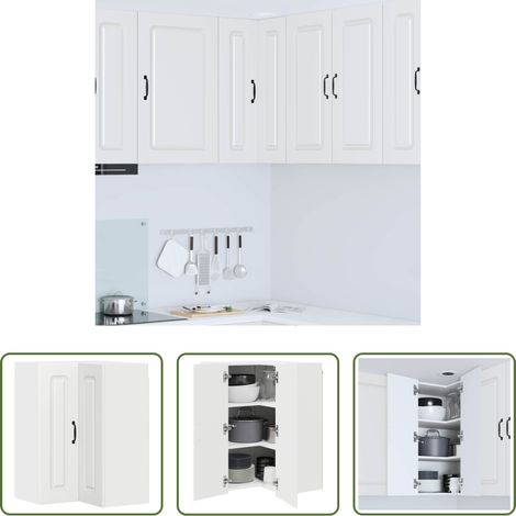 vidaXL Küchenregal Weiß - Küchenschrank Kalmar Weiß 57 x 57 x 80 cm Holzwerkstoff (1/5)