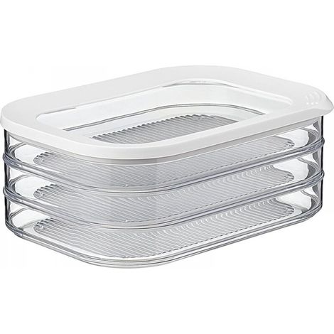 Boîte à charcuterie 3 étages – Blanc – boîte de rangement frigo pour charcuterie - trois boîtes de conservation séparées – passe au lave-vaisselle (1/4)