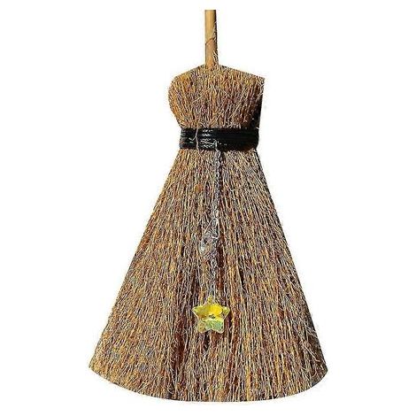 Ornement suspendu pour voiture, balai de sorcière, mini balai en paille, pendentif, décoration intérieure (B) (1/5)
