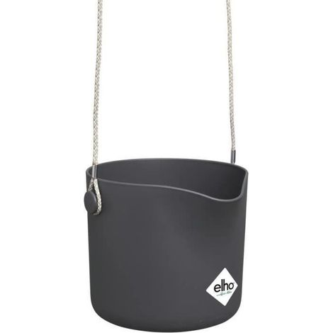 POT DE FLEURS ROND B.FOR - PLASTIQUE - Ø18 - ANTHRACITE ELHO 4281601842500 (1/5)