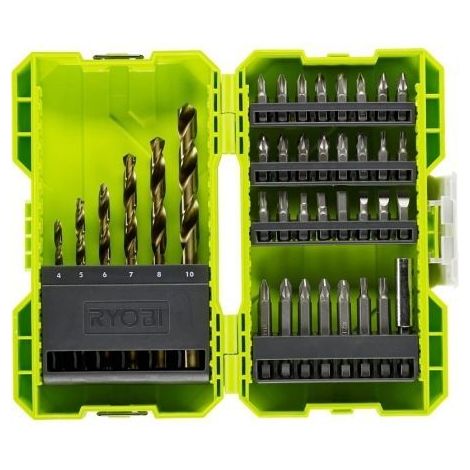 Set de brocas y puntas Ryobi 5132003303 38 Piezas