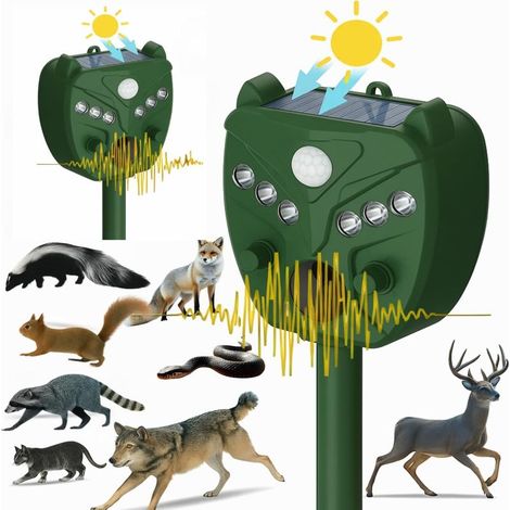 Répulsif ultrasonique animaux, détecteur mouvement et lumière stroboscopique (1/5)
