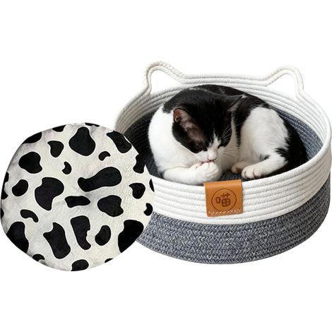 En Panier Pour Chat Corde De Coton Lavable Tresse Avec (1/5)