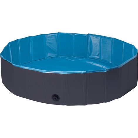 Piscine Pliable pour Chien Splash Ronde S 20 x 80 cm Bleu et Gris Foncé (1/5)