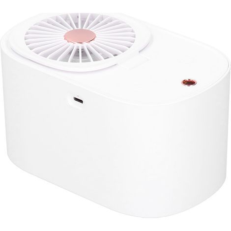 90° 2-in-1 Faltbarer elektrischer Ventilator mit Luftbefeuchter, tragbar, weiß, für Zuhause und Büro (1/5)