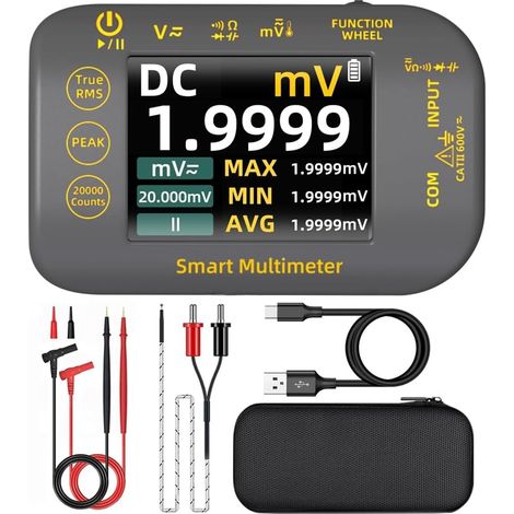 Multimètre Photovoltaïque 20000 Multimètre Numérique Rechargeable Écran Couleur 2,8 Pouces Testeur Électrique MV Voltmete (1/5)
