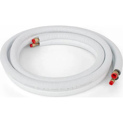Kupfer-Kältemittelrohr 1/4" x 1/2", 20 Meter  Doppelt isoliertes Rohr für Klimaanlagen, Kälteanlagen und Klimatechnik (1/5)