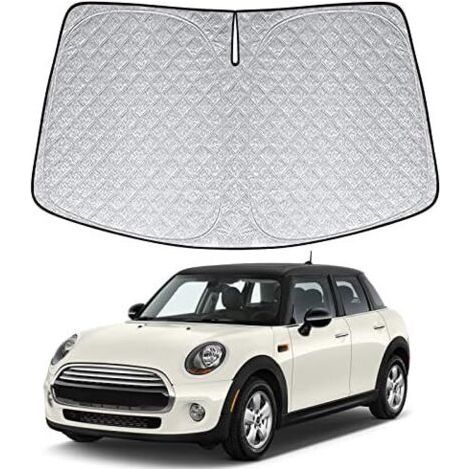 Pare-soleil pliable pour pare-brise Mini Cooper 2015-2024 – 6 couches d'isolation thermique – Bloque 99% des rayons UV – Sac de rangement inclus (1/5)