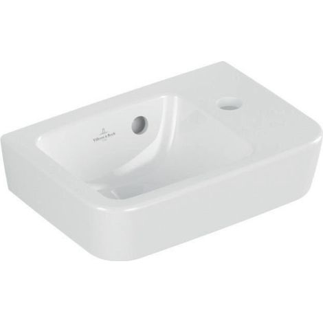 V&B Handwaschbecken O.NOVO COMPACT 360x250mm Becken links mit Überlauf weiß (1/4)