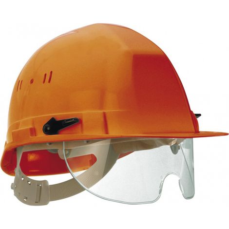 TALIAPLAST Polyethylen-Helm mit Drehrad und integrierter Brille Visiocéanic Orange-564825