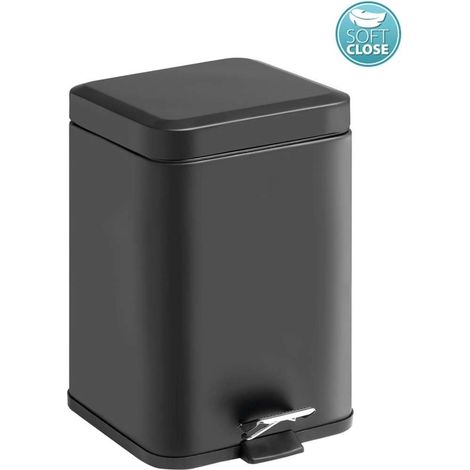 GEDY 23091400000 Papelera 5 Litros Negro Mate - ref: 23091400000 (1/3)