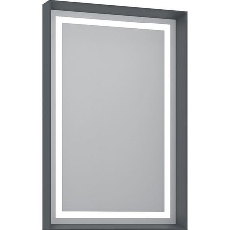 Dekorativer Holzspiegel "Craft 60 x 90 v2" – 60 x 10 x 90 cm – Anthrazit matt (1/5)