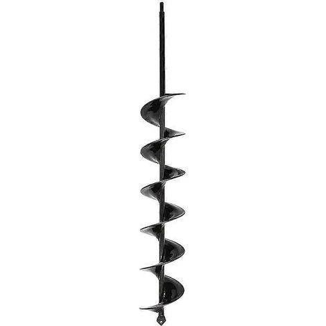Foret à spirale en acier 8x60cm pour le jardinage, outil de jardinage pour creuser des trous et travailler le sol en profondeur (1/4)