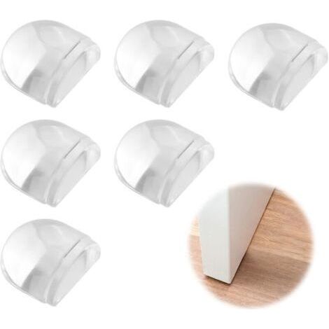 6 Pack Clear Floor-Stick Door Stopper, Wall-Mounted Door Stopper, Stick-On Door Stopper, No Blur, Self-Adhesive Door Stopper (1/5)