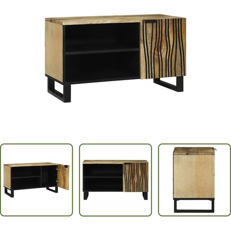 Meuble tv moderne - Unites TV Marron 80 x 33 x 46 cm Bois d'ingénierie (1/5)
