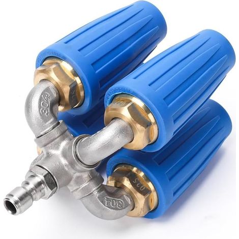 Nettoyeur à Buse Turbo 4 en 1, Buse Turbo Rotative à 360 ° avec Connecteur 1/4 Pouce, Orifice 2,5, 4000 PSI Ma (1/5)