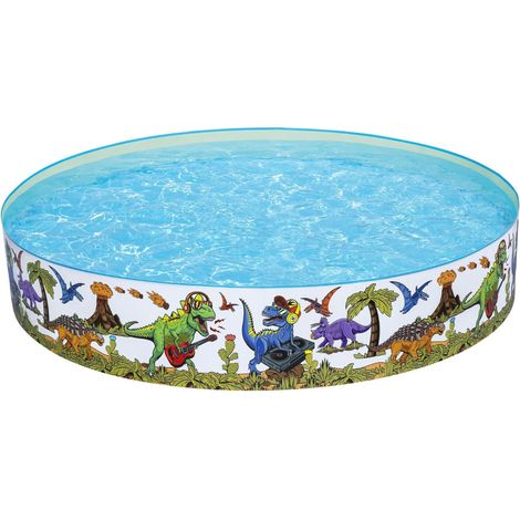 Bestway Piscina RotonRigiDinosauri Gonfiabile (Ø244x46cm) Art. 55001 - RotonRigi(244x46cm) - Piscine (1/4)